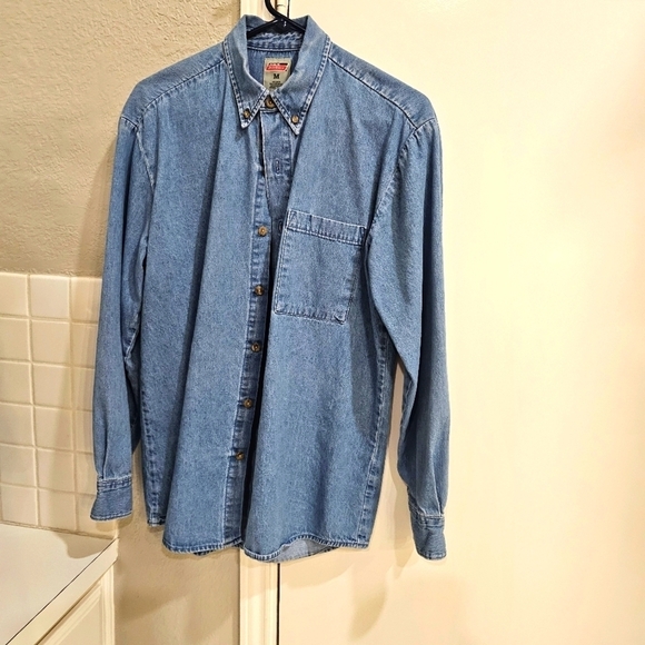 Dickies Long Sleeved Button Down Jean shirt Excellent Condition MEDIUM - Picture 7 of 10